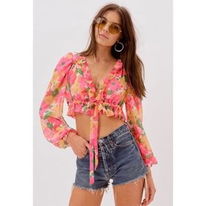 NWT For Love & Lemons Elena Top